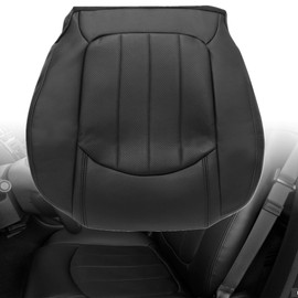 GXARTS Front Driver Side Bottom Lower Replacement Perforated Leather Seat Cover Black #193#192 Compatible with GMC Acadia Buick Enclave 2008 2009 2010 2011 2012