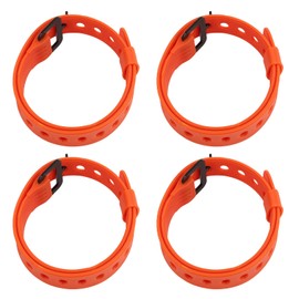 Valicaer Adjustable Tie Down Straps Pack of 4,Heavy Duty 50cm Orange Tie Down Straps with Aluminum Buckle for Securing,Ski fixing,Bundling,Outdoor and Lashing Gear