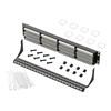 FGB 48-Port Cat6 Patch Panel, 2U 19" Rackmount or Wall
