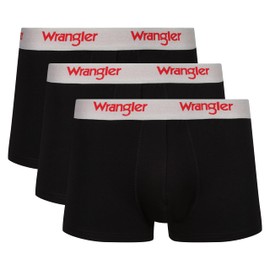 WRANGLER Mens Tasker Boxer Shorts, Black With Grey Marl Wb, M UK
