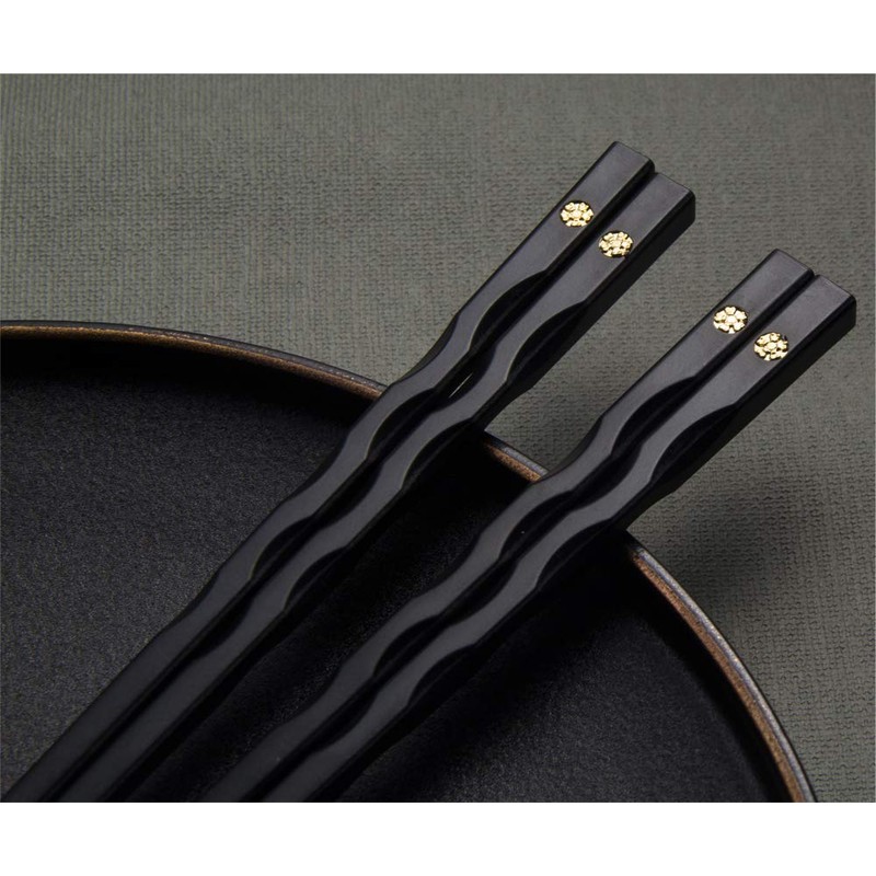 HuaLan Fiberglass Reusable Chopsticks Set Dishwasher-Safe Household/Restaurant Chopsticks 5 Pairs
