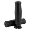 2pcs 7/8in Vintage Rubber Throttle Handlebar Anti-Slip Motorcycle Handle Grip