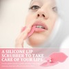2 Pieces Lip Scrub Brush, Silicone Lip Scrubber and Exfoliating