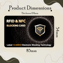 SaiTech IT 2 PK RFID Blocking Cards Protect Your Entire Wallet, Purse, and Cards from NFC Contactless Theft Wallet for Men & Women - WG Black