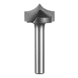 sourcing map Point Cutting Roundover Router Bit 3/8" Radius 1/4" Shank 3/4" Cutting Diameter 2 Flute Round Over CNC Router Bit for 2D and 3D Carving Woodworking Engraving Tool