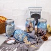 WELLIFE Blue Mason Jars 32 oz, 6 Pack wide mouth