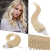 XUANHEFA Human Hair Ring Loop Hair Tip Extensions Remy Hair