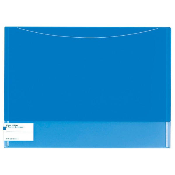 Kokuyo clear. Holder 2 Pocket Envelope A4 Dark Blue Flat