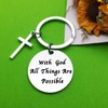 Baipilu Keychain Inspirational Gift Encouragement Keychains With God All Things