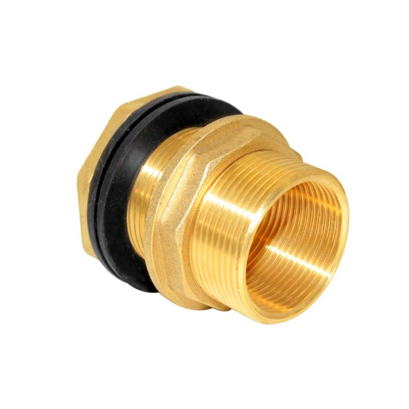 Hooshing Brass Bulkhead Fitting 1" Female 1-1/4" Male Water Tank