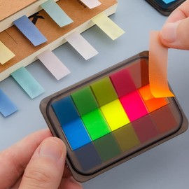 600 Pcs Colorful Sticky Note Tabs Adhesive Index Tabs Small Page Markers Labels Cute Note Book Tabs Book Reading Notes