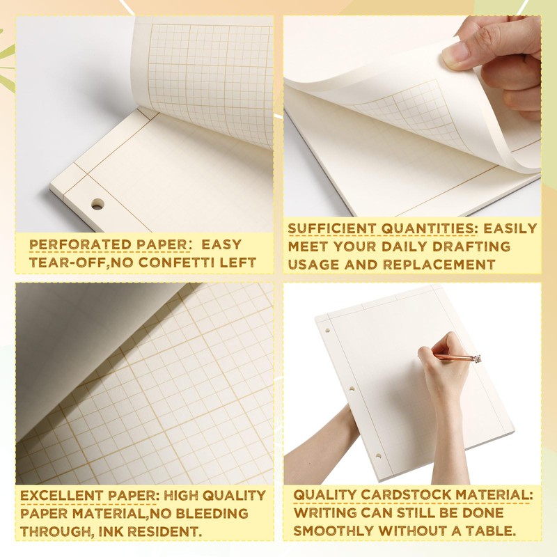 Zhanmai 5 Pads Engineering Computation Pad 5 Squares Per Inch