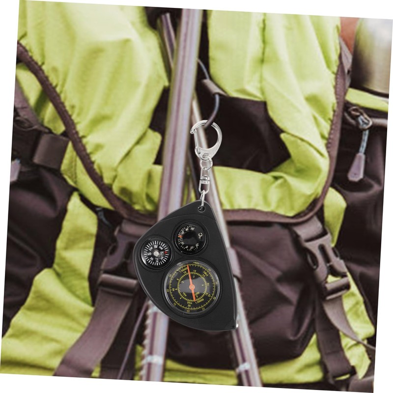 BIUDECO Distance Calculator Keychain Compass Multifunctional Surveying Gauge for Outdoor