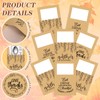 Whaline 100Pcs Thanksgiving Turkey Cutlery Paper Holders Rustic Kraft Utensil