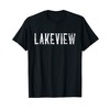 Lakeview Vintage White Script Apparel T-Shirt