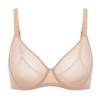 DELIMIRA Women's Cosnufy Sheer Mesh Bra Full Coverage Plus Size