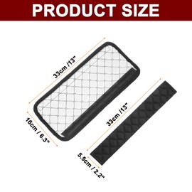 HARFINGTON Seatbelt Covers 13 Inch Car Seat Belt Pads Cover Auto Seatbelt Strap Shoulder Pad Universal Automotive Seat Belt Cushion Pad for Auto SUV Truck, Black