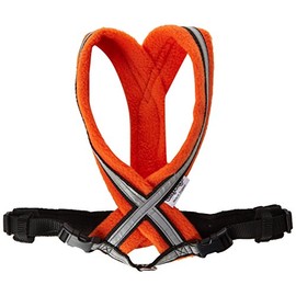 CosyDogs High Visibility Fleece Dog Harness in Orange: Size 4