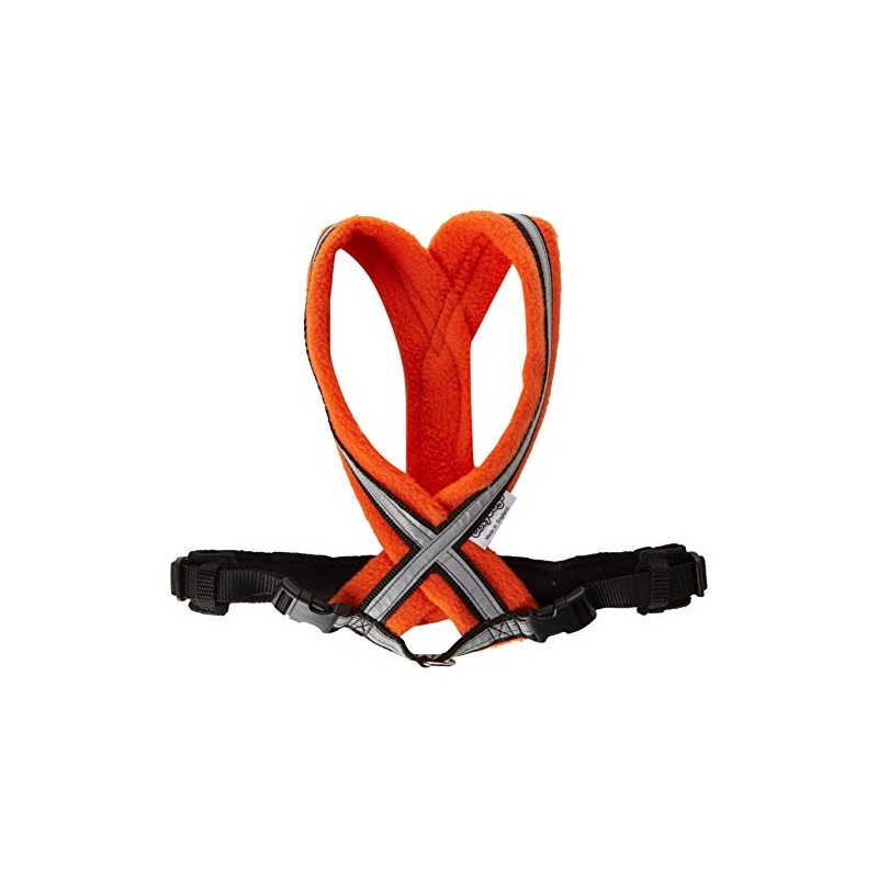 CosyDogs High Visibility Fleece Dog Harness in Orange: Size 4