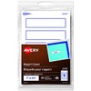 Avery Report Cover Labels, 1" X 3.5", White Rectangle with