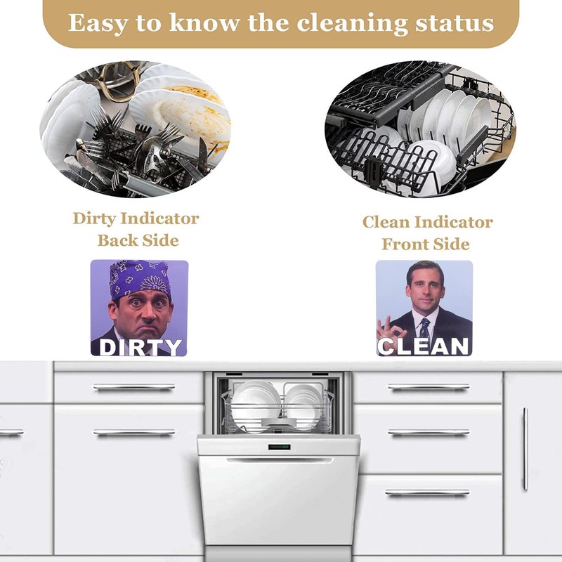 Clean and Dirty Magnet，Dishwasher Magnet Clean Dirty Sign Indicator，Reversible Dish