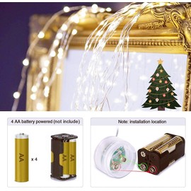 Bocodow 200 Led String Light with Remote Control for Christmas Wedding Party Indoor Decor 8 Modes (Warm White)