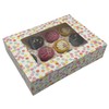 SwiftPick Home 3 Pack 12 Hole Cupcake Boxes |Multicoloured Polka
