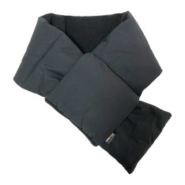 Basic Ench Cordura Short Muffler Cordura Down Muffler, Made in Japan, Cold Protection, Men's, Women's, One Size Fits Most, Black