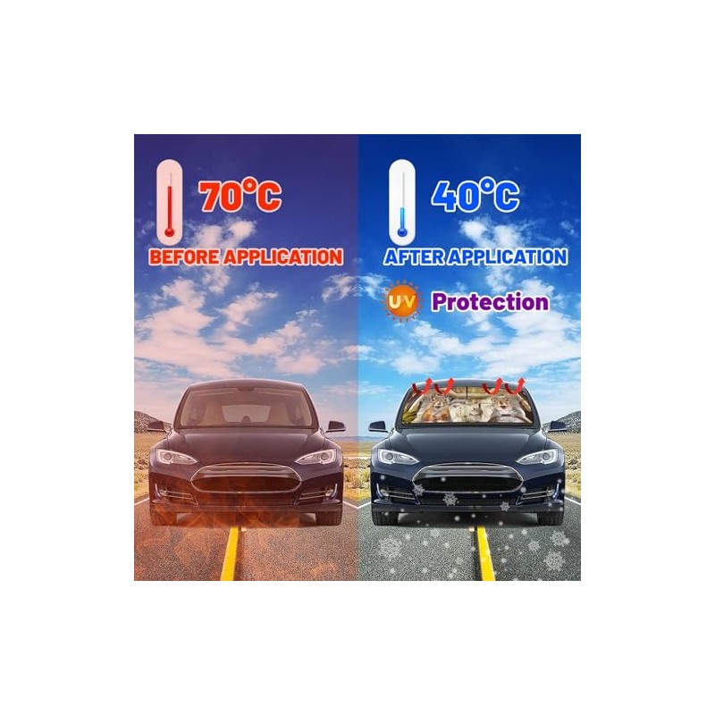 CHILL·TEK - Paraguas divertido para parabrisas de coche, divertido paraguas