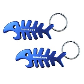 munkees 2 x Key Chain Fish Pendant Figurine Bottle Opener Twin Pack Blue 342869, blue