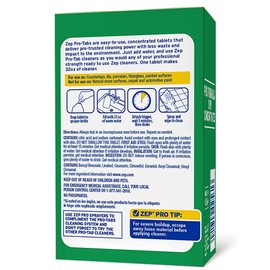 Zep PRO-TABS All Purpose Cleaner Dissolvable Tablets - 4 Tablets - ZUAPCTAB Just Add Water! Environmentally Friendly
