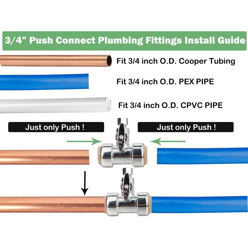 WHK Tee Stop Valve 3/4 Ptc x 3/4 Ptc x