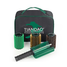 Ski Wax Kit with Quick Change Axle, 100mm Roto Brush Set for Skis Snowboards, 3 Professional Brushes (Brass, Horsehair, Nylon) for Fast Cleaning, Polishing Glide Finish