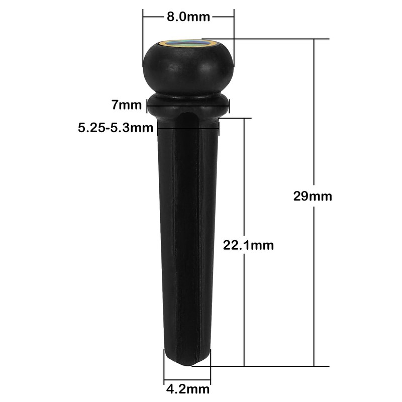 Blisstime 6 String Acoustic Guitar Bone Bridge Saddle and Nut