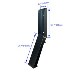 Proshopping Stainless Steel Door Stopper, Kickdown Door Stop, No Drilling Door Holder with Adhesive Sticker for Bottom of Door, Easy Pedal Kick Down Door Stoppers - Black