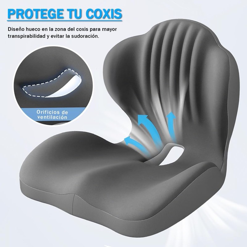 Cojín de Espalda y de Silla Combinado, Cojín y Asiento