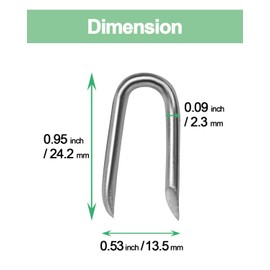 vensovo 200pcs Wire Fence Staple - Steel U-Shaped Nail for Wire Mesh, Galvanized Fasteners Nails for Fixing Wooden Fence Chicken Wire Staple