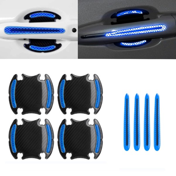 Xotic Tech Car Door Handle Reflective Stickers Scratch Protective Cover