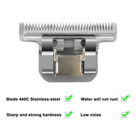 2 Pack T84# Detachable Pet Dog Grooming Stainless Steel Blades,Compatible with Andis/Oster A5/Wahl KM10 Series Dog Clippers,Cut Length 3/32"(2.4mm)