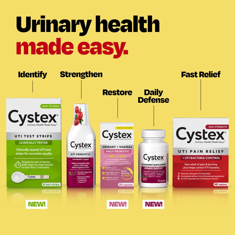 Cystex Urinary Tract Infection Support & Prevention, Cranberry Prebiotic Supplement