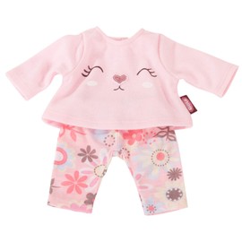 Götz 3403025 Baby Suit Summer Bunny - Doll Clothing Size S - 2-Piece Clothing and Accessory Set for Baby Dolls 30 - 33 cm