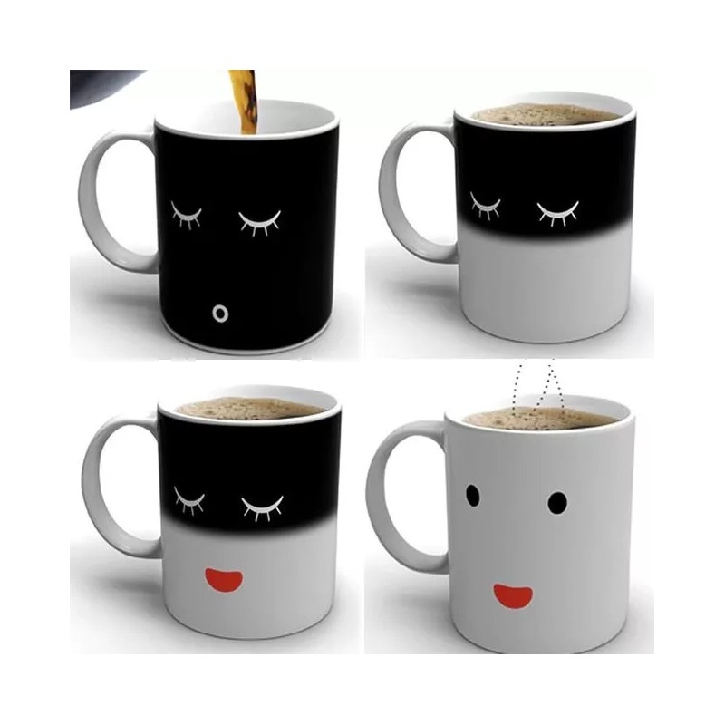 Taza Magica Carita Coqueta Cambia De Cara Con Agua Caliente