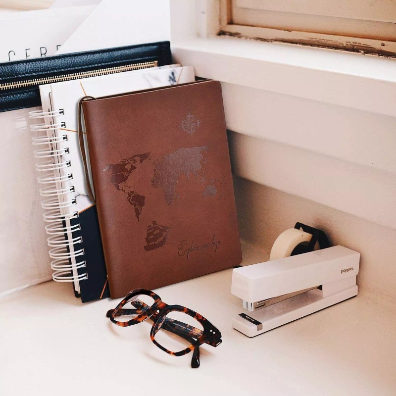 SEEHAN A5 Refillable Journal Leather Notebook Diary Vintage Sketchbook Travel