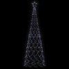 vidaXL Christmas Cone Tree with 500 Zigzag-Shaped Cold White LEDs