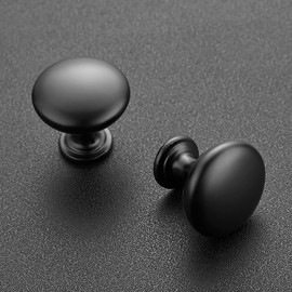 Ravinte 25 Pack Kitchen Cabinet Knobs Dresser Knobs Drawer Knobs Matte Black Zinc Knobs Drawer Pulls Door Knobs Dresser Drawer Handles Knobs for Dresser Drawers