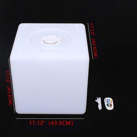 TdiriNar LED Cube Chair Light, 17 Inch 16 RGB Color Change LED Glowing Cube Stool Chair with Remote, Portable Rechargeable Remote Control Waterproof Chair, 4 Light Modes Cube Seat for Outdoor