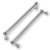 khtumeware 5 Pack 12 Inch Hole Center Polished Chrome Cabinet