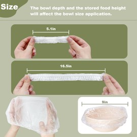 XFXHEYY 200 PCS Bowl Covers for Bread Proofing, Disposable Shower Caps for Sourdough Bread, Elastic Reusable, Plastic Covers for Bowls Food Cover, Keeps Food Fresh and Dust Away