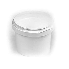 120ml White Plastic Pail Complete With White Lid (Pack of 100)