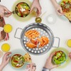 Stainless Steel Large Hole Colander for Shrimp Pasta & Vegetables